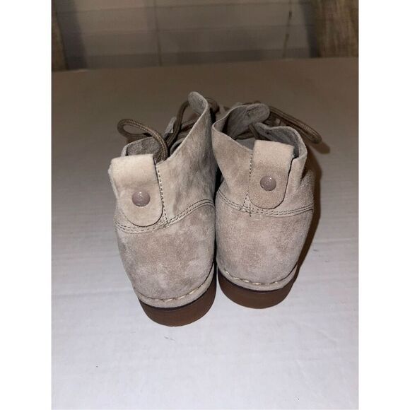 Hush Puppies Cyra Catelyn Women's 7 Suede Lace Up Chukka Ankle Taupe Boots A36 - Picture 5 of 8
